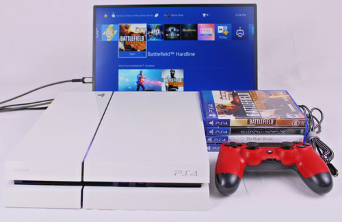 Sony ps4 white 500gb console - white,